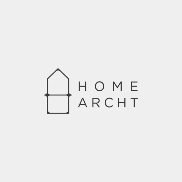 Home architect logo Minimalis ontwerp vector pictogram element — Stockvector