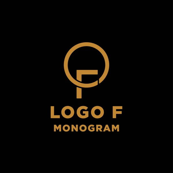 Luxe eerste f logo ontwerp vector icoon element geïsoleerd — Stockvector