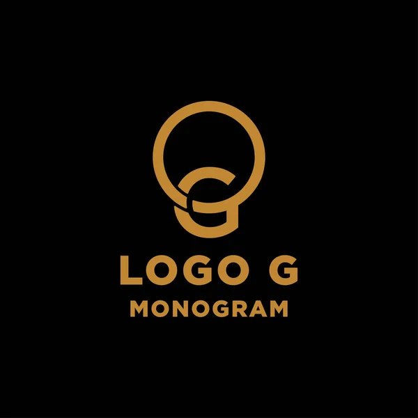 Lujo inicial g logotipo diseño vector icono elemento aislado — Archivo Imágenes Vectoriales