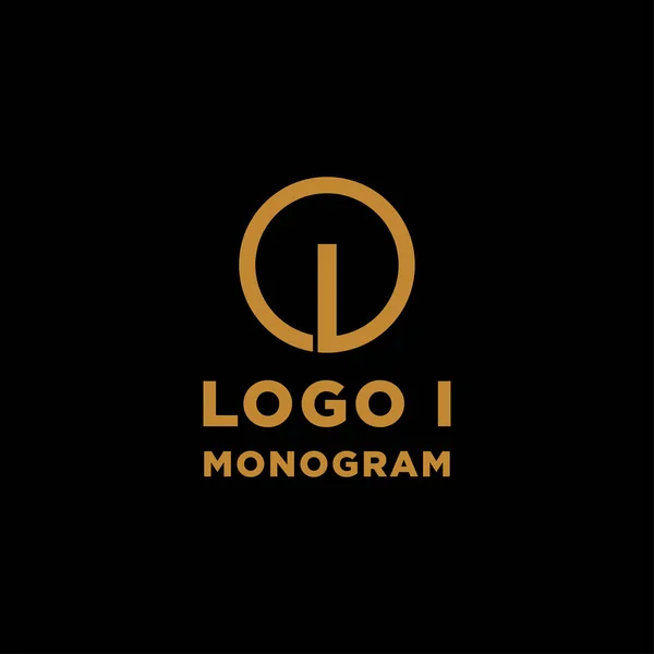 Luxo inicial i logotipo design vetor ícone elemento isolado —  Vetores de Stock