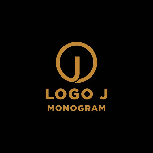 Lux original j logo design vector icon element izolat — Vector de stoc