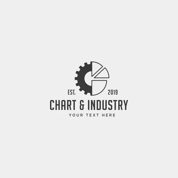 Gráfico de engrenagens logotipo design industrial contabilidade vetor ícone elemento isolado —  Vetores de Stock