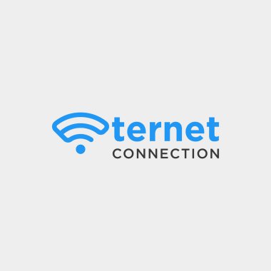 ilk e internet logosu tasarım vektör wifi ağ sembol simgesi