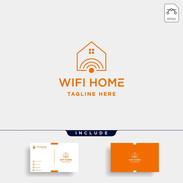 Home Internet logo design vektor WiFi ház ikon siymbol jel — Stock Vector