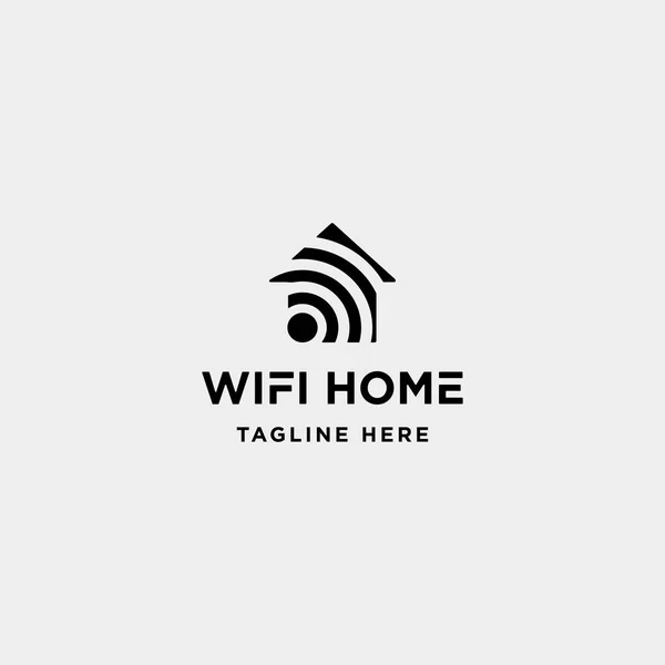 Домашній інтернет дизайн логотипу вектор Wi-Fi будинок значок синім символом знак — стоковий вектор