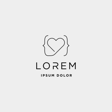 Logo hat sembol sevmek simge tasarlamak vektör