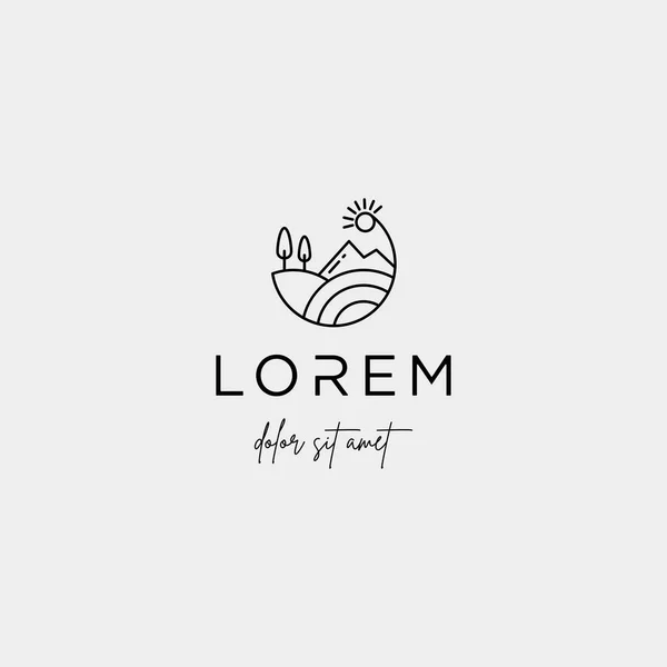 Peyzaj vektör simgesi için Peyzaj Logo tasarımı