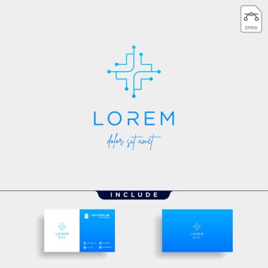 çapraz tıbbi logo tasarım vektör izole simgesi
