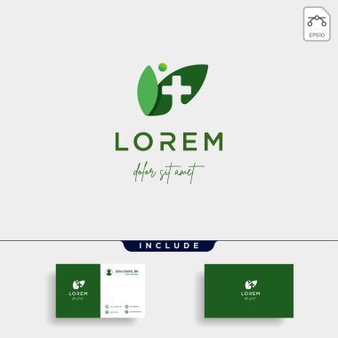 yaprak çapraz logo tasarım vektör doğa tıp simgesi