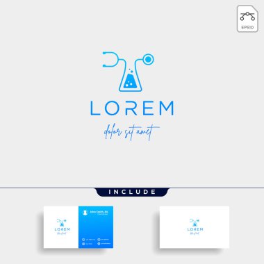 tıbbi laboratuvar logosu vektör tasarım simgesi simgesi