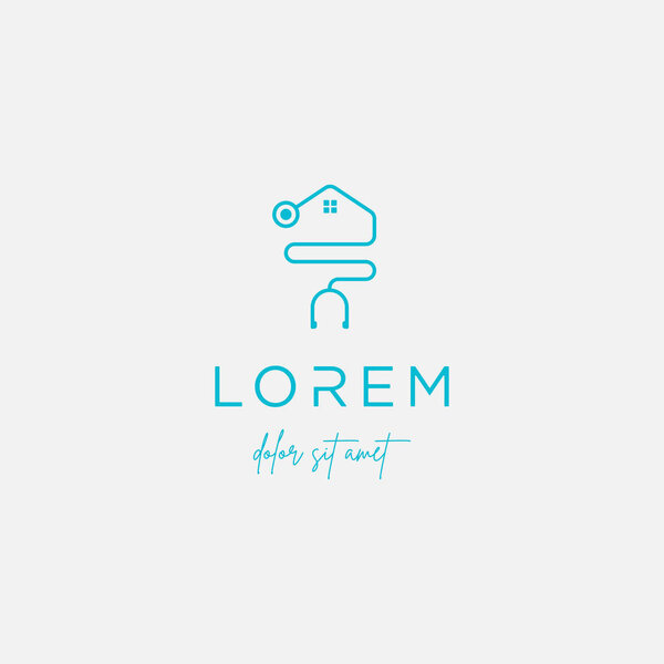 medical home logo vector design icon sign