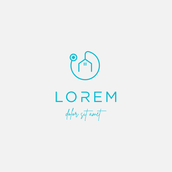 medical home logo vector design icon sign