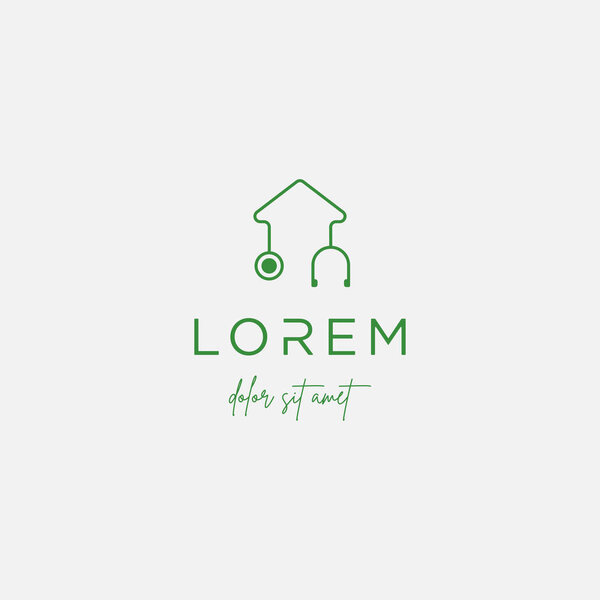medical home logo vector design icon sign