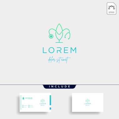 tıbbi yaprak logo tasarım vektör doğa tıp simgesi