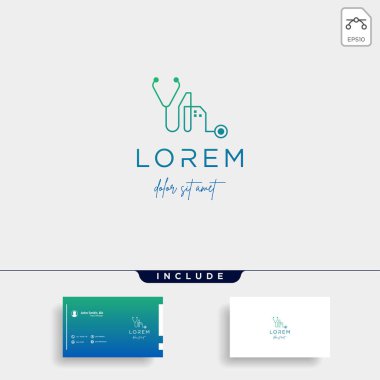 tıbbi şehir logosu vektör tasarım simgesi işareti