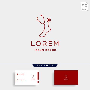 Ayak Bacak Tıbbi Logo Tasarım Vektör sembolü