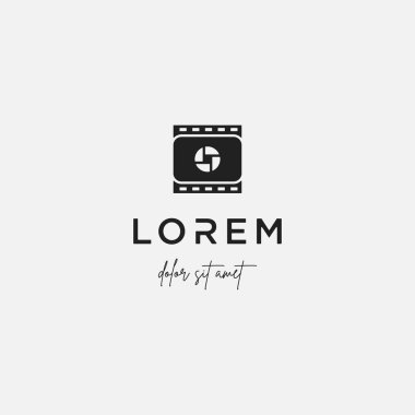 Film Kamera Logo Tasarım Vektör İllüstrasyon işareti