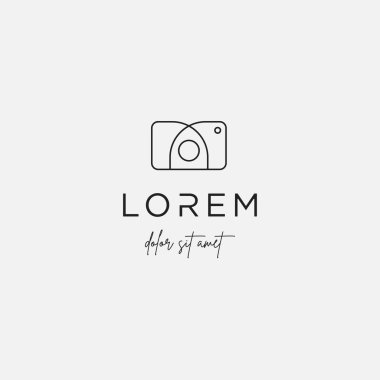 Kamera Deklanşör logosu Tasarım Vektör İllüstrasyon Simgesi