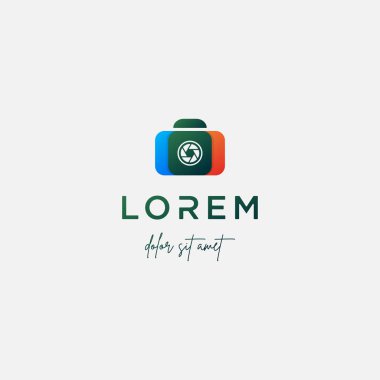 Kamera Deklanşör logosu Tasarım Vektör İllüstrasyon Simgesi