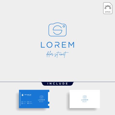 İlk s Kamera Panjur logo Tasarım Vektör