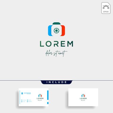 Kamera Deklanşör logosu Tasarım Vektör İllüstrasyon Simgesi