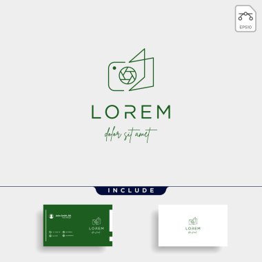 Kamera Kitap Logo Şablon vektör tasarım işareti