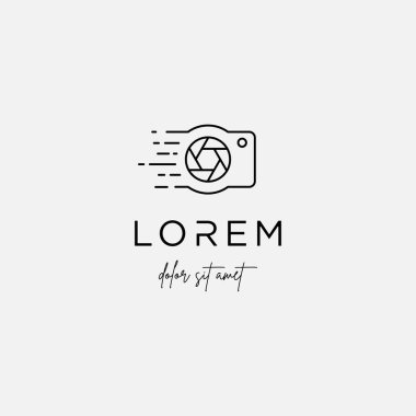 Dijital Kamera Logosu Şablon Vektör Tasarım Sembolü