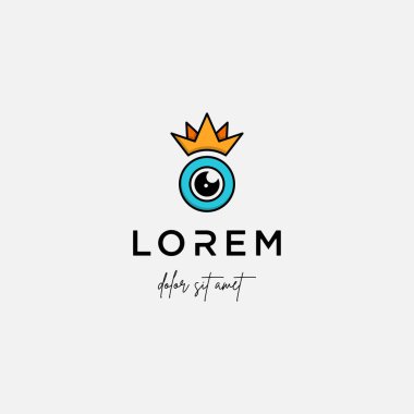 King Kamera Logo Şablon vektör tasarım simgesi