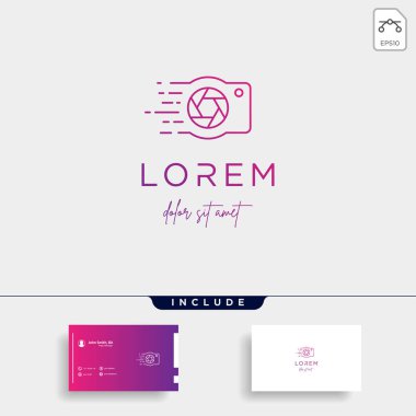 Kamera Deklanşör logo Tasarım Vektör İşaret Tasarımı
