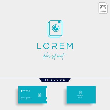 Kamera Kitap Logo Şablon vektör tasarım işareti