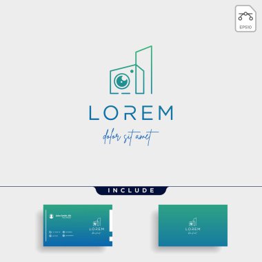 Kamera Şehir Logo Şablon vektör sembolü tasarım