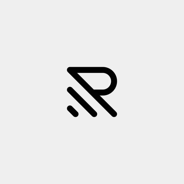 Bokstaven R ar AP monogram logo design minimal ikon — Stock vektor