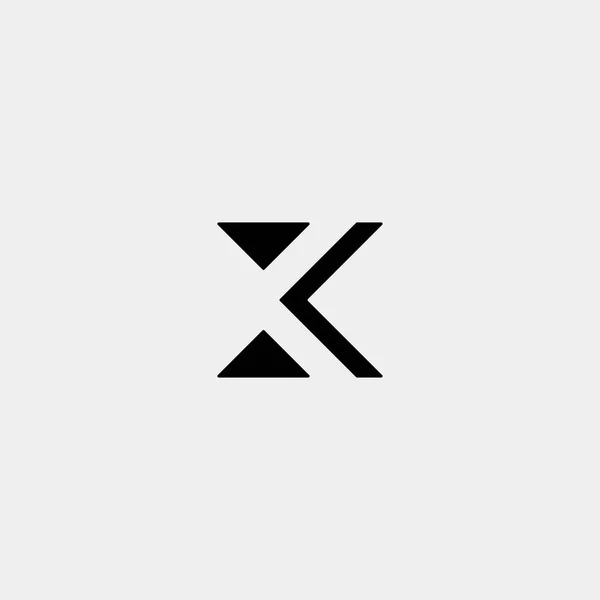 Carta X XK K KX Monograma Logo Design Ícone mínimo —  Vetores de Stock