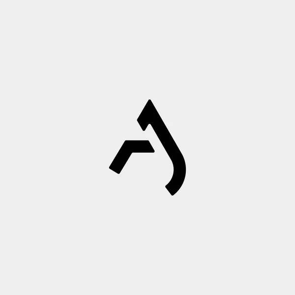 Lettre JA AJ Une icône minimale de conception de logo de monogramme — Image vectorielle