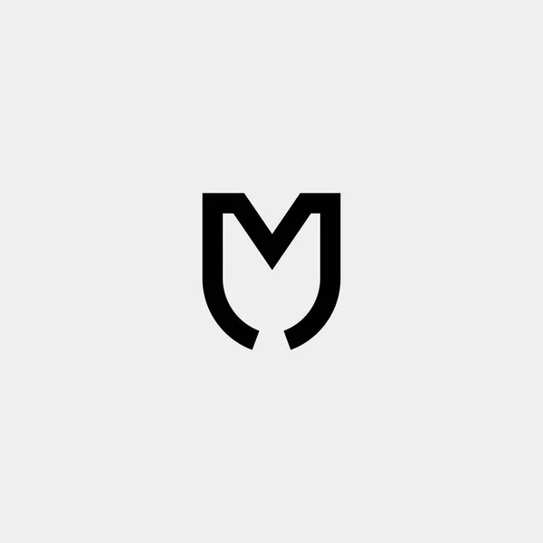 Mektup Jm Mj M J Monogram Logo Tasarım Minimal Simge