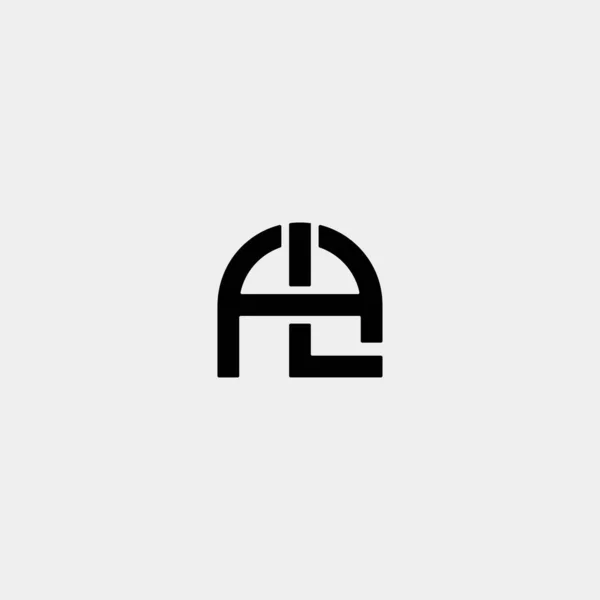 Lettre AL LA A L Monogramme Logo Design Minimal Icône — Image vectorielle