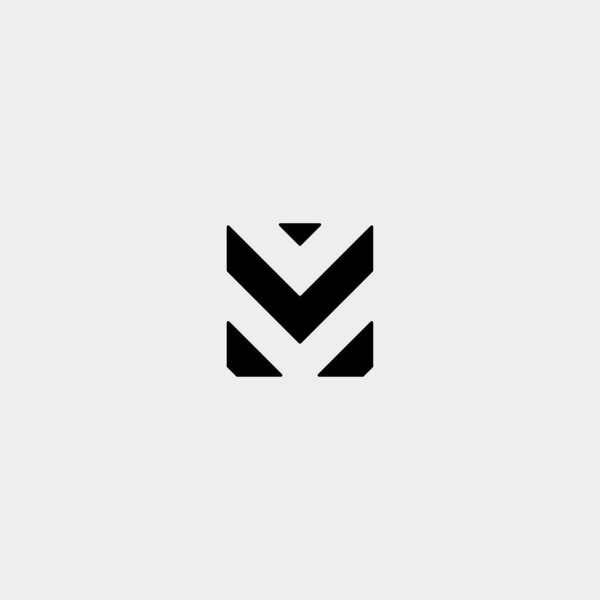 Letter M AM MA MM Monogram Logo Design Minimal