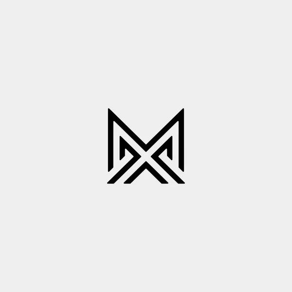 ตัวอักษร M AM MA MM การออกแบบโลโก้ Monogram — ภาพเวกเตอร์สต็อก