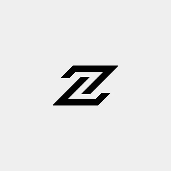 Letter N NN Z ZZ Monogram Logo Design Minimal Icon — Stock Vector