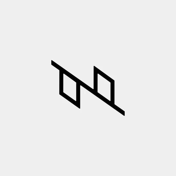 Levél N NN Z ZZ Monogram logo design minimális ikon — Stock Vector