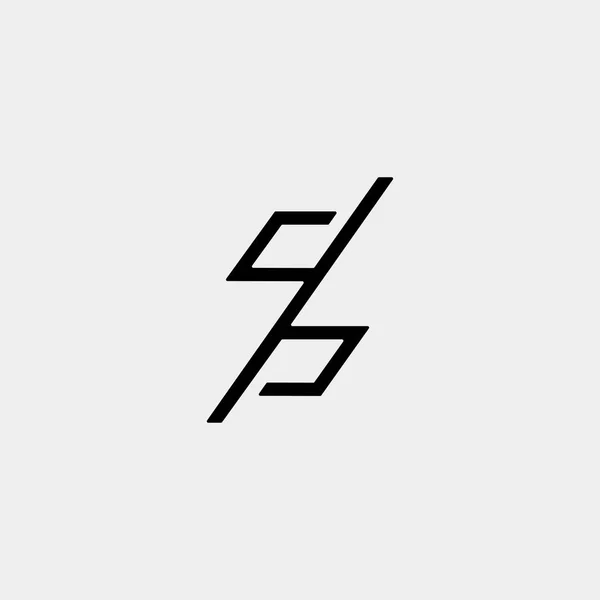 편지 N NN Z Z 모노그램 로고 디자인 최소한의 아이콘 — 스톡 벡터