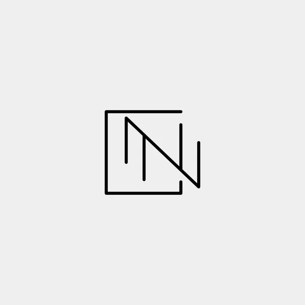 Lettre N NN Z ZZ Monogramme Logo Design Icône minimale — Image vectorielle