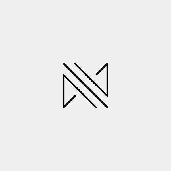 M Harfi Mm Monogram Logo Tasarımı Minimal — Stok Vektör