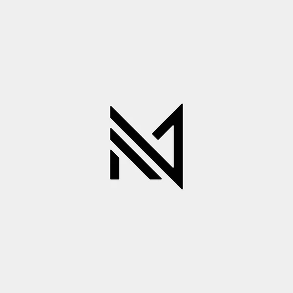 Lettre M MM Monogramme Logo Design Minimal — Image vectorielle