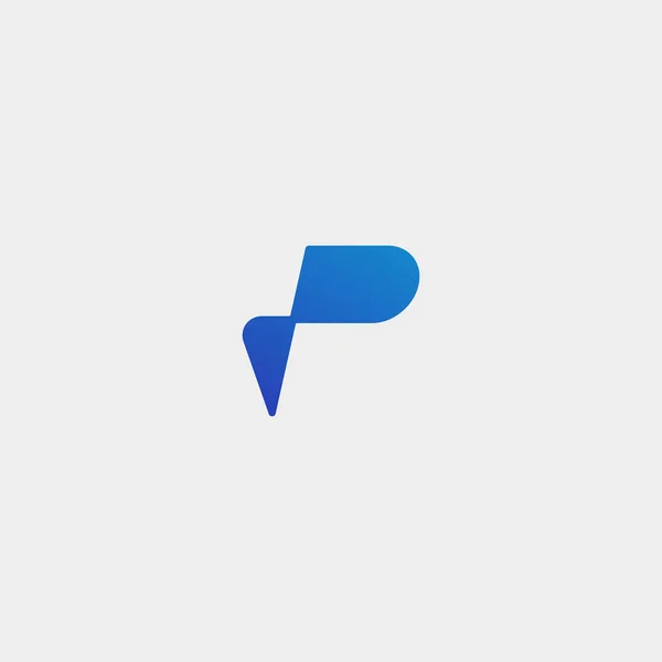 Lettre P Logo PP Monogram Design Minimal — Image vectorielle