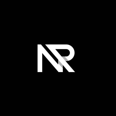 Mektup Nr Ar R N Logo Tasarım Basit Vektör