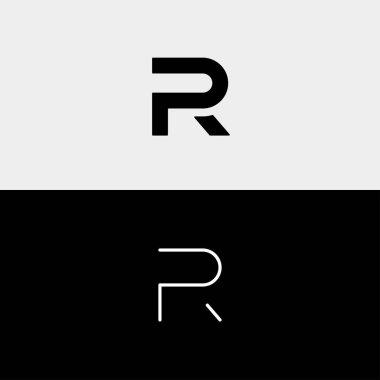 Mektup R P Rp Pr Logo Tasarım Basit Vektör