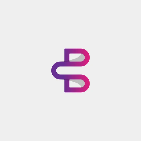 Lettre PS SB B BS Logo Design Simple Vector — Image vectorielle