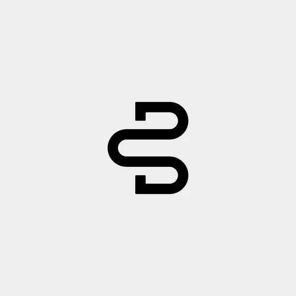 Lettre PS SB B BS Logo Design Simple Vector — Image vectorielle