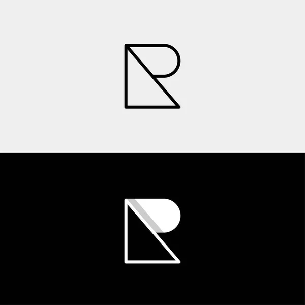 Carta R P RP PR Logo Design Vetor simples — Vetor de Stock